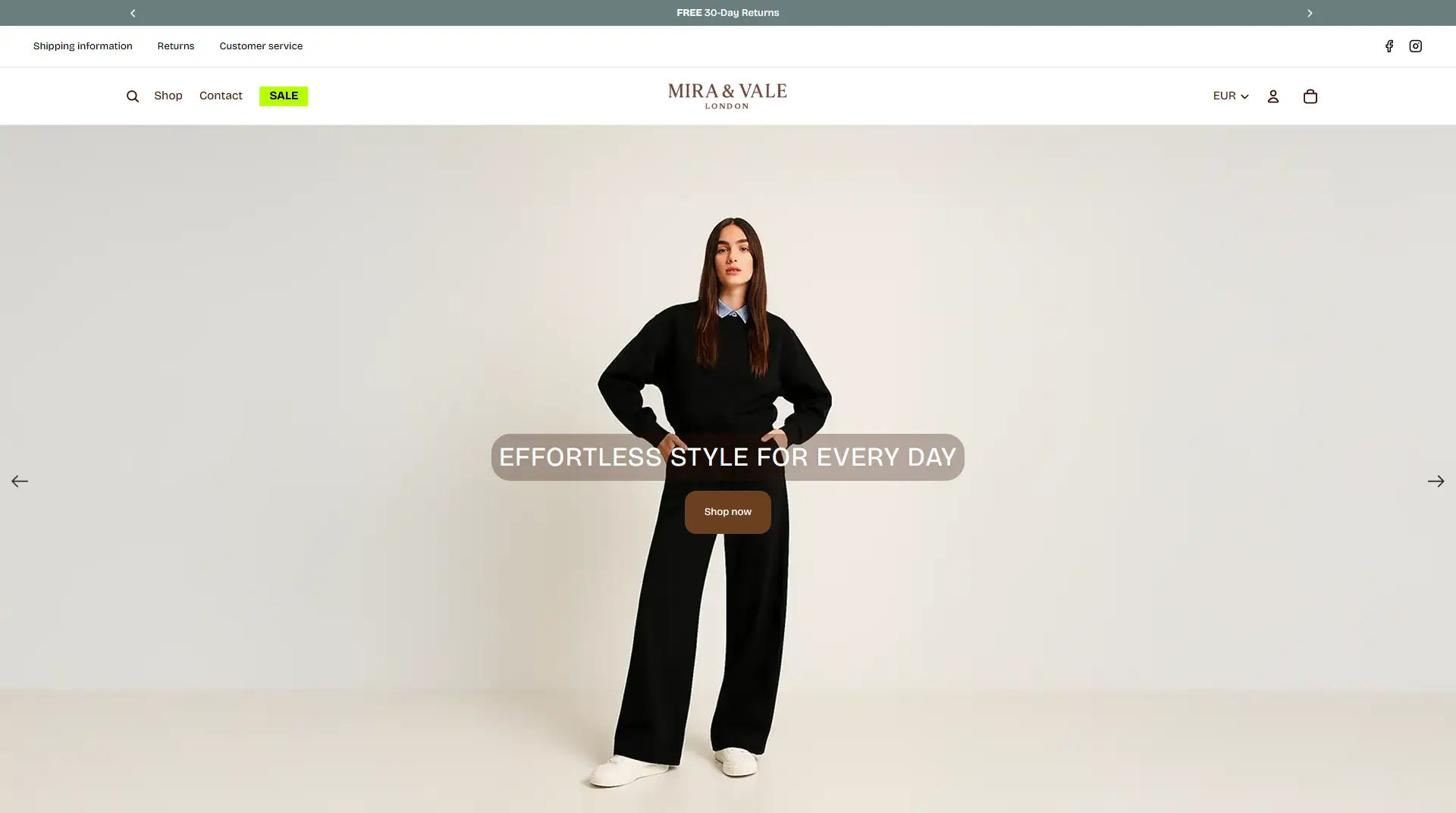 Mire & Vale demo store